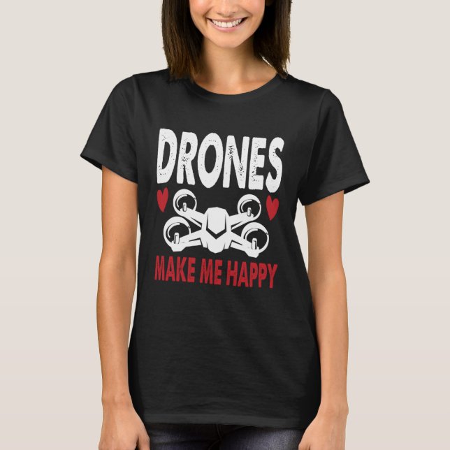 RC Quad Copter Humourous Drones Quote T-Shirt (Front)