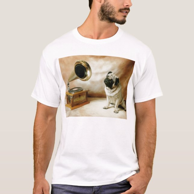 RCA Grammaphone Pug T-Shirt (Front)