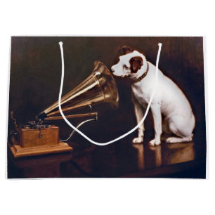 RCA Victor Dog Decoupage Tissue Paper Large Gift Bag