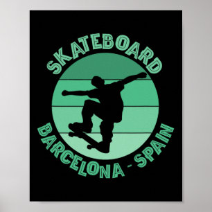 Rcelona Skateboarder Urn Skateboarding Poster