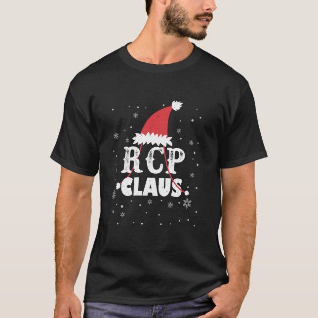 RCP Claus Santa Christmas Respiratory Care Practit T-Shirt (Front)