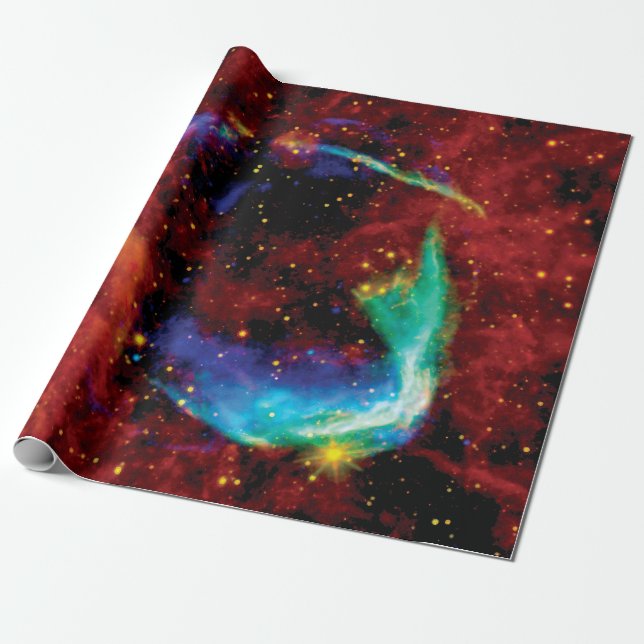 RCW 86 Supernova Remnant - NASA Hubble Space Photo Wrapping Paper (Unrolled)