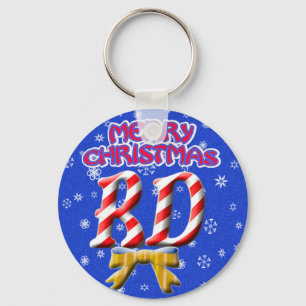 RD CANDY CANE MERRY CHRISTMAS REGISTERED DIETITIAN KEYCHAIN