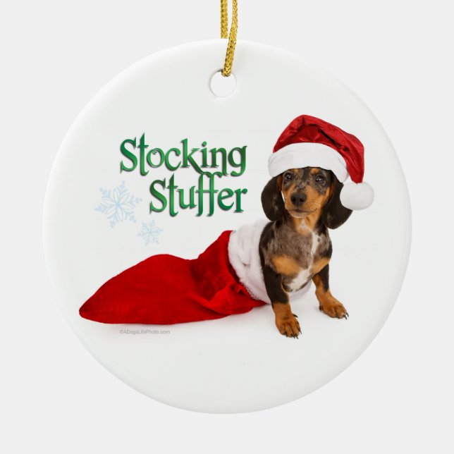 RD Dachshund Stocking Stuffer Ornament (Front)