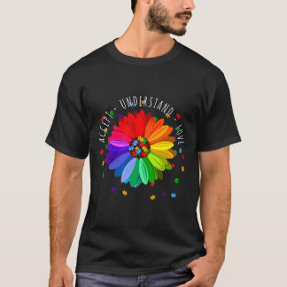Rd Floral Autism Awareness Daisy Flower For Mom Wo T-Shirt