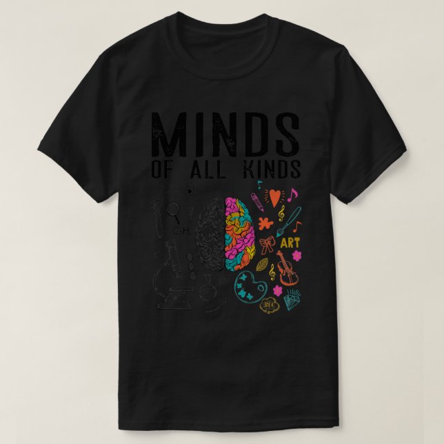 RD Neurodiversity Brain Shirt ADHD Autism Awarenes (Design Front)