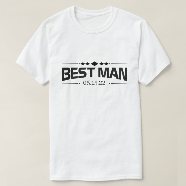 RD Personalized Bachelor Party Shirts, Best Man T-Shirt (Design Front)