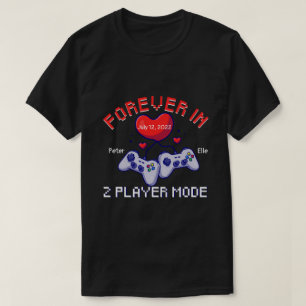 RD Personalized Forever In Two-Player Mode Couple  T-Shirt