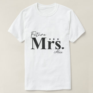 RD Personalized Future Mrs Shirt, Gift for Bride T-Shirt