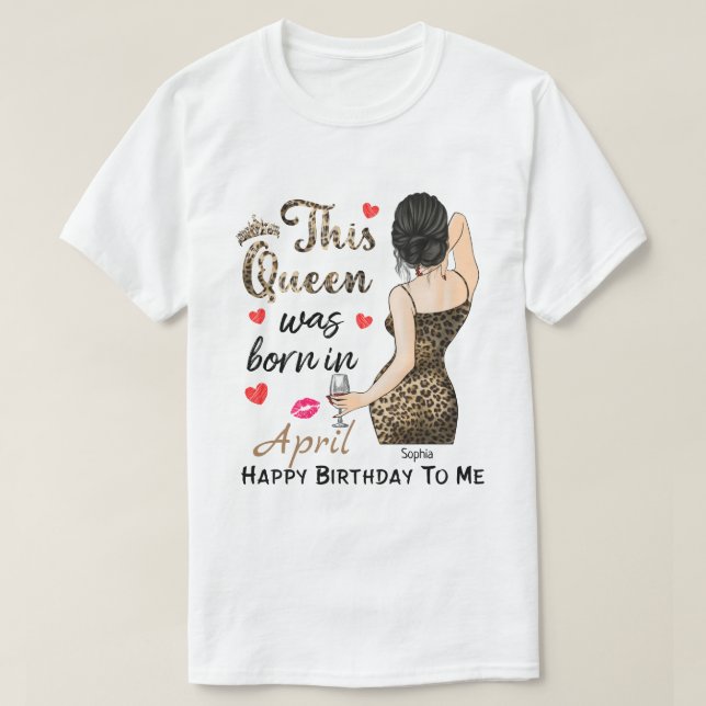 RD Personalized Happy Birthday To Me  T-Shirt (Design Front)