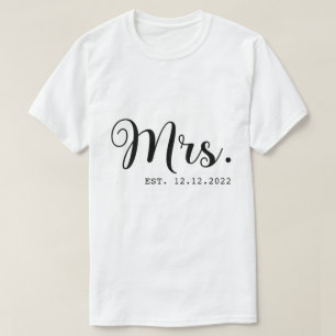 RD Personalized Mr and Mrs, Custom Wifey and Hubby T-Shirt