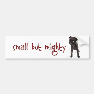 RD Pug Mighty Bumper Sticker