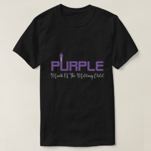 RD Purple Up T Shirt Month Of Military Child Kids 