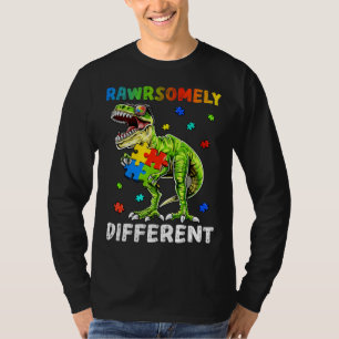 Rd Rawrsomely Different Dinosaur Autism Awareness T-Shirt