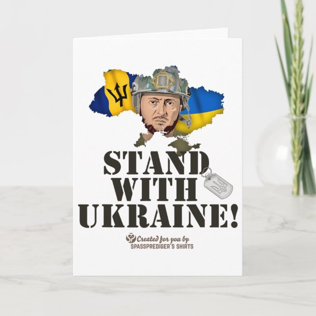 Rdos Stand With Ukraine Zelensky Flag Rdos  Card (Front)