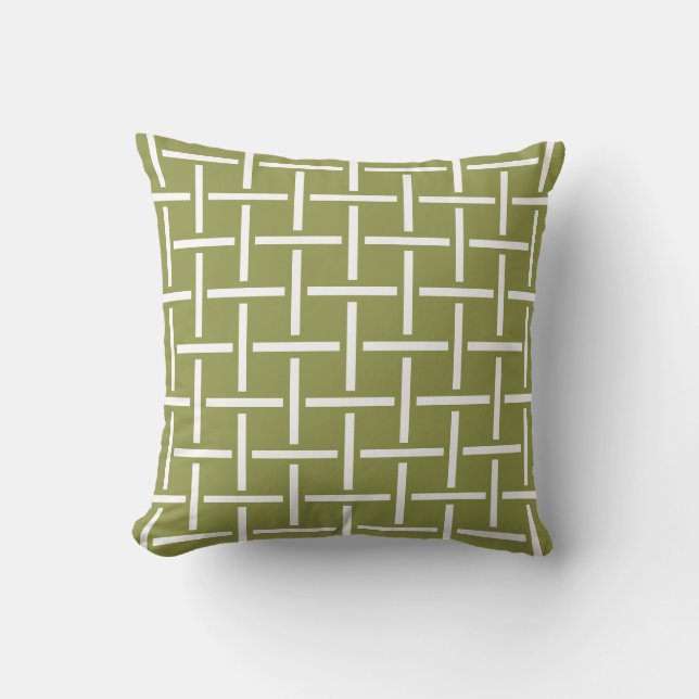 Re-Colour Minimal Woven Screen Throw Pillow (Front)
