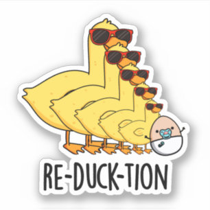 Re-duck-tion Funny Animal Duck Pun 