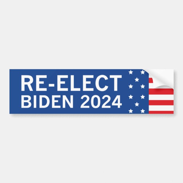 Re-Elect Biden 2024 Bumper Sticker (Front)