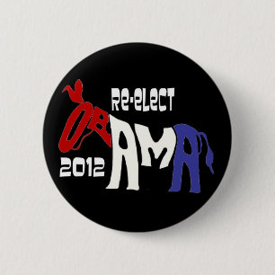 Re-Elect Obama 2012 2 Inch Round Button