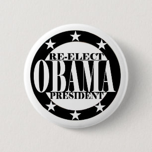 Re-Elect Obama President 2 Inch Round Button