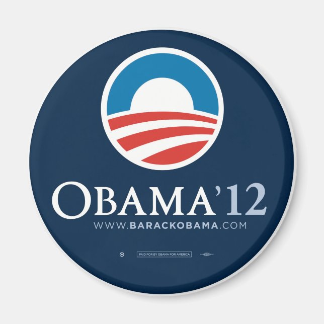 Re-Elect President Barack Obama 2012 Magnet (Front)