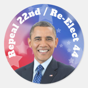 Re-Elect President Obama Classic Round Sticker