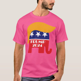 Re-Elect President Trump 2024 Republican Elephant  T-Shirt