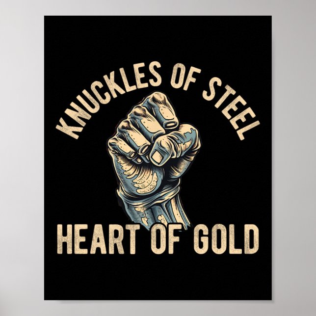 Re Knuckle Boxing Men Fist Fighting Knuckle Fighte Poster (Front)