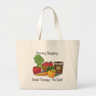 Re-usable Grocery Tote-bag with a sense of humour! Large Tote Bag
