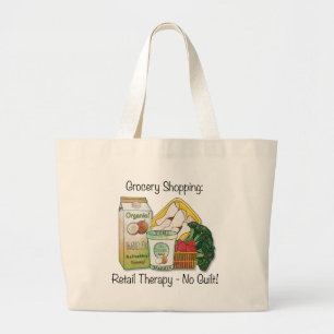 Re-usable Grocery Tote-bag with a sense of humour! Large Tote Bag