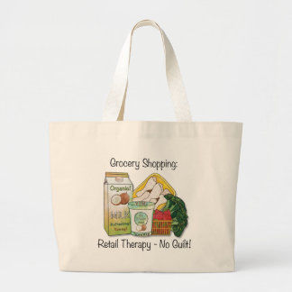 Re-usable Grocery Tote-bag with a sense of humour! Large Tote Bag