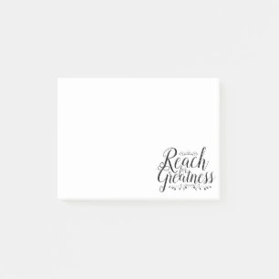 Reach for Greatness Calligraphy Post-it Notes