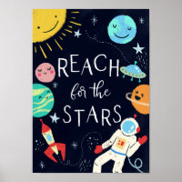 Reach for the Stars Cute Galaxy Planets Nursery