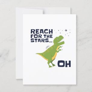 Reach for the Stars Funny T-Rex Short Arms Postcard