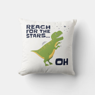 Reach for the Stars Funny T-Rex Short Arms Throw Pillow
