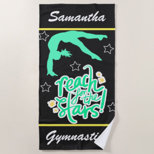 Reach for the Stars Gymnastics Tumbling Beach Towel