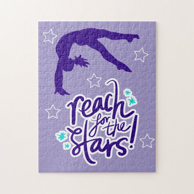 Reach for the Stars Gymnastics Tumbling    Jigsaw Puzzle (Vertical)