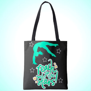 Reach for the Stars Gymnastics Tumbling  Tote Bag