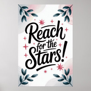 Reach for the Stars - Impression murale inspirante