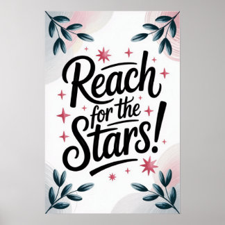 Reach for the Stars - Impression murale inspirante