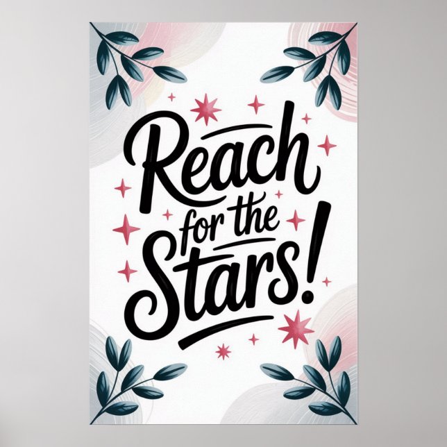 Reach for the Stars – Inspirational Wall Art Print (Front)