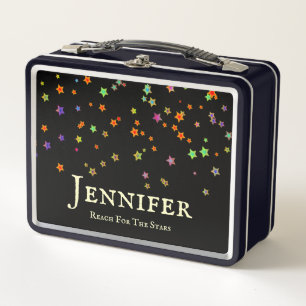 Reach For The Stars Personalized Metal Lunch Box