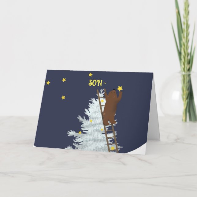 REACH FOR THE STARS SON CHRISTMAS CARD (Front)