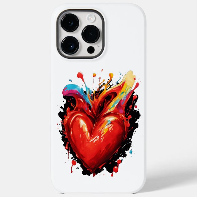 Reach Her With your Heart iPhone 14 Pro Max Case (Back)