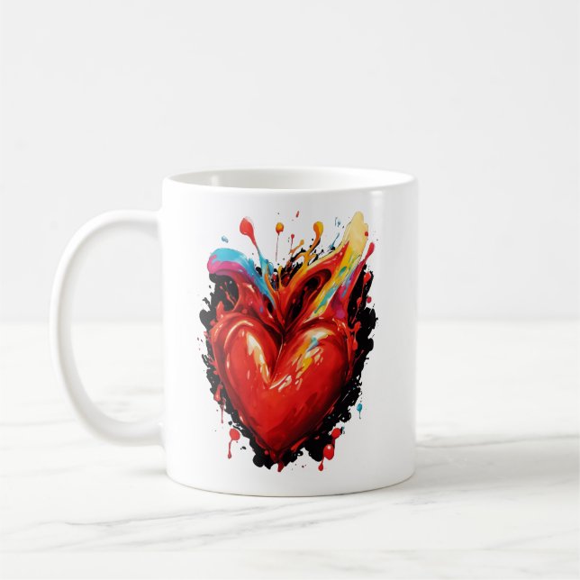 Reach Her With Your Heart Mug (Left)