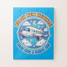 Reach New Heights! Dream Big - Cheerful  Airplane