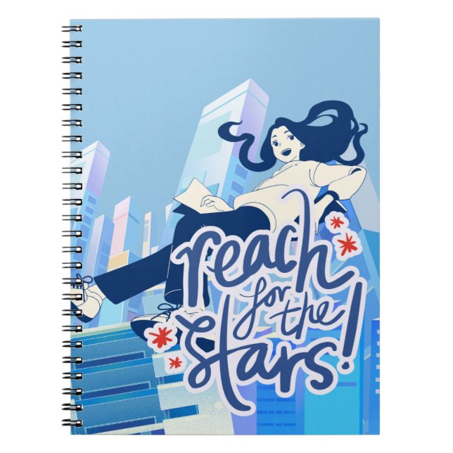 Reach the Stars - Inspirational Notebook  (Front)