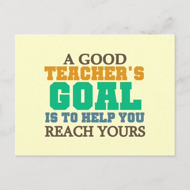 Reach Your Goals Postcard (Front)