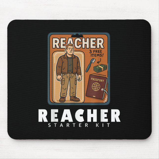 Reacher-inspired Starter Kit Design  Mouse Pad (Front)