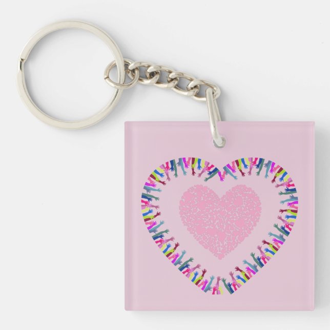 Reaching for Love Keychain (Front)